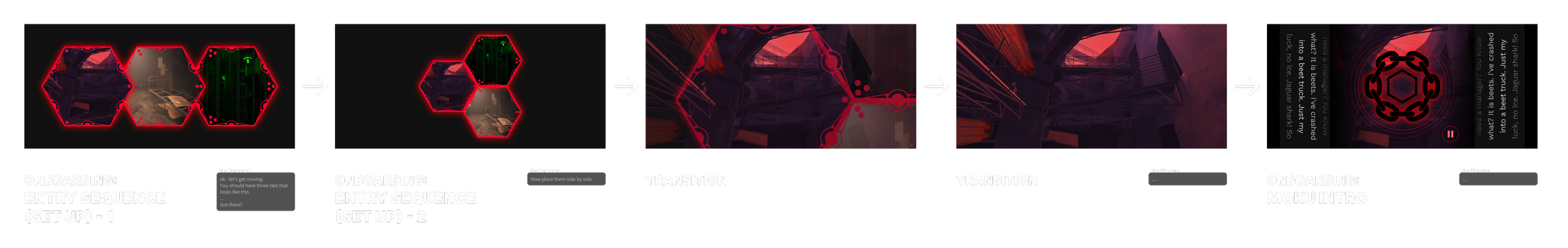 Entry sequence wireframe
